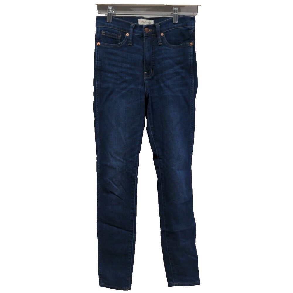 Madewell Womens 10" High-Rise Skinny Jeans Size 25 Dark Wash Blue Skinny Fitted